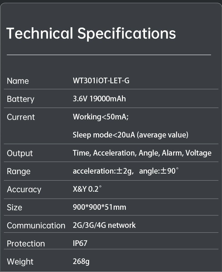 WT301IOT - LTE - G - Accelerometer+Inclinometer - mpu6050 - mpu9250+Angle Sensor Gyroscope for Arduino Magneometer.