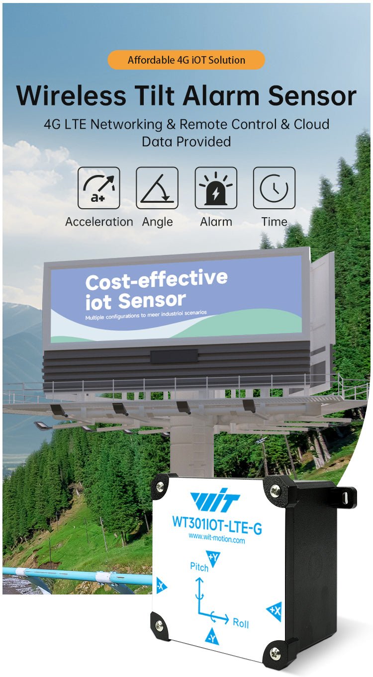 WT301IOT - LTE - G - Accelerometer+Inclinometer - mpu6050 - mpu9250+Angle Sensor Gyroscope for Arduino Magneometer.