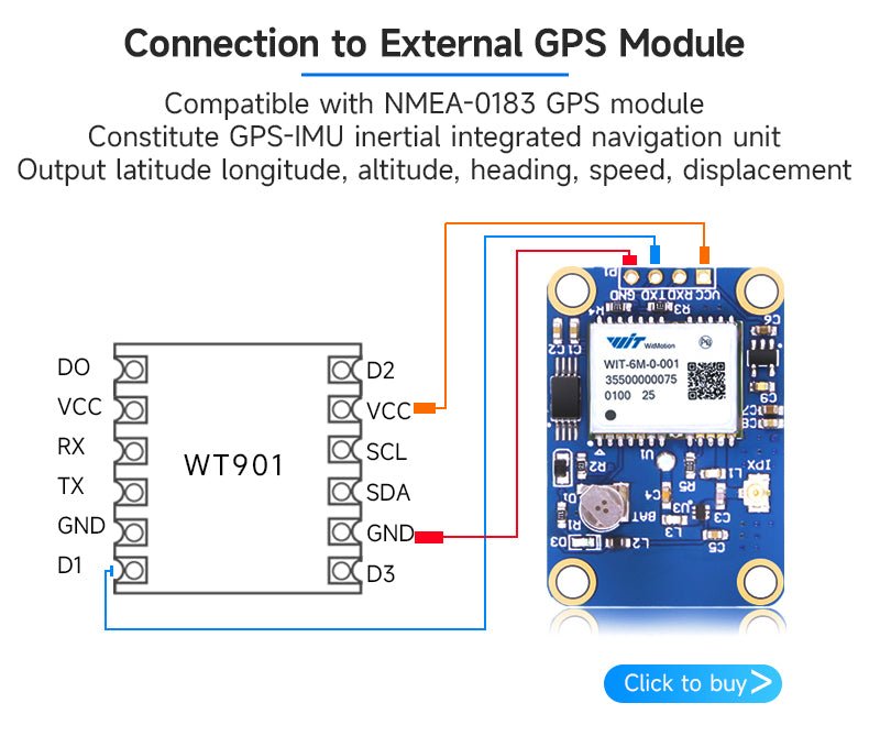 WT901B - Accelerometer+Inclinometer - mpu6050 - mpu9250+Angle Sensor Gyroscope for Arduino Magneometer.