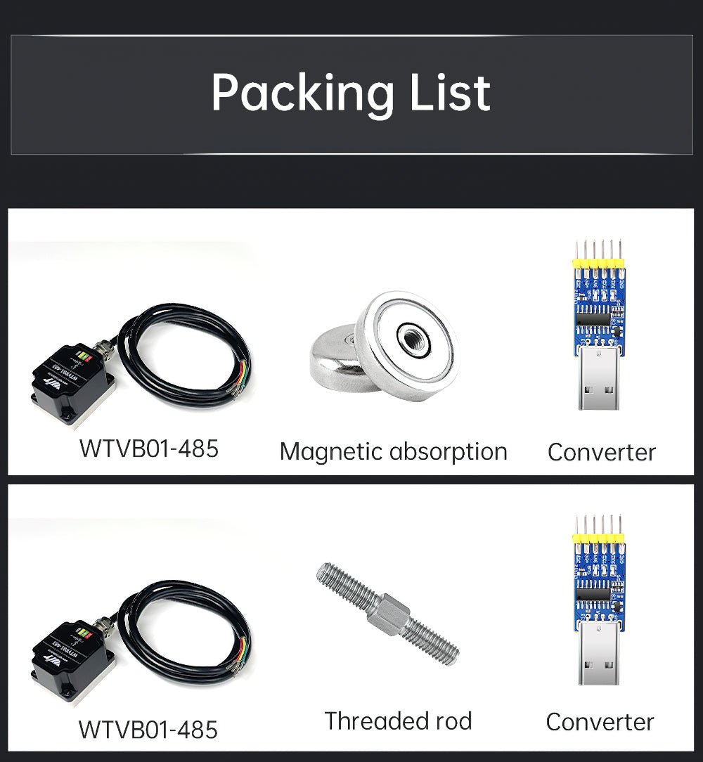WTVB01 - 485 M(1m) - Accelerometer+Inclinometer - mpu6050 - mpu9250+Angle Sensor Gyroscope for Arduino Magneometer.