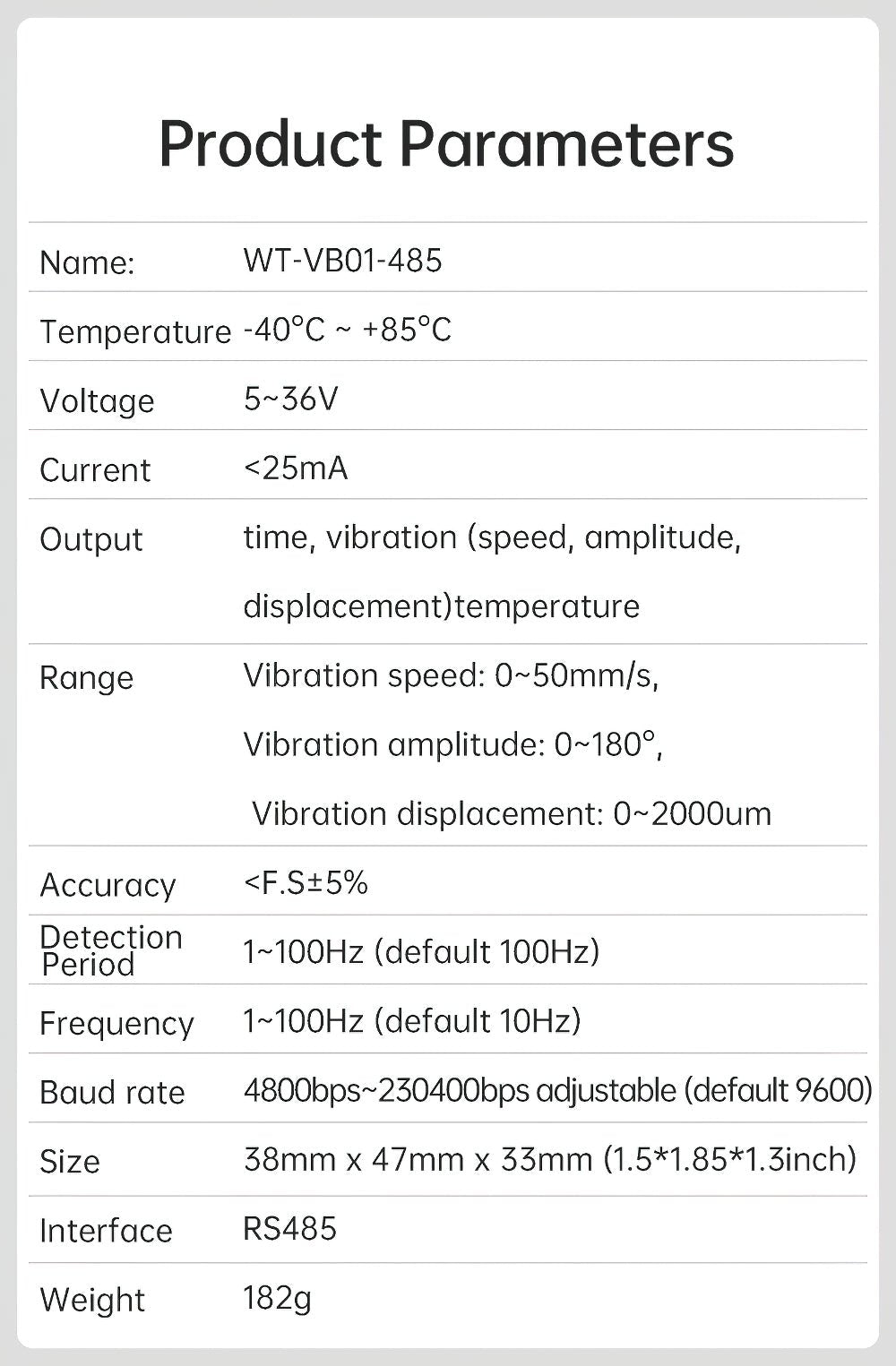WTVB01 - 485 M(1m) - Accelerometer+Inclinometer - mpu6050 - mpu9250+Angle Sensor Gyroscope for Arduino Magneometer.