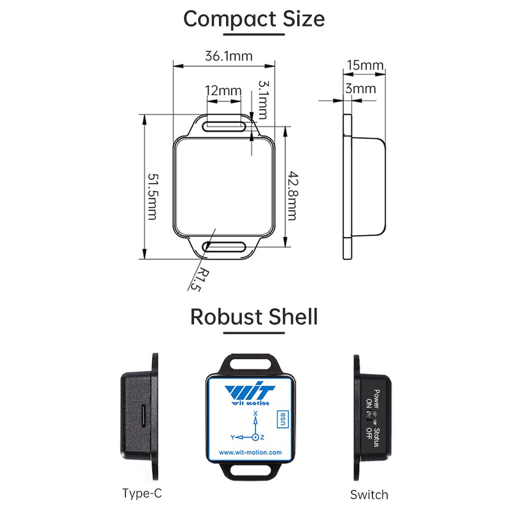 WTVB01 - BT50 - Accelerometer+Inclinometer - mpu6050 - mpu9250+Angle Sensor Gyroscope for Arduino Magneometer.