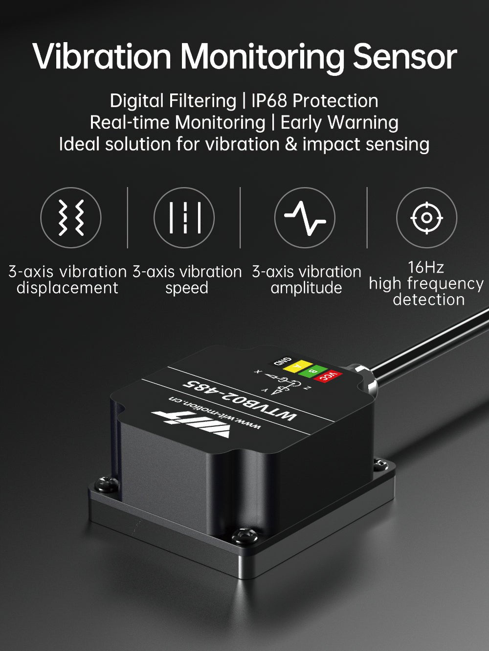 WTVB02 - 485 Magnet with 1 meter - Accelerometer+Inclinometer - mpu6050 - mpu9250+Angle Sensor Gyroscope for Arduino Magneometer.