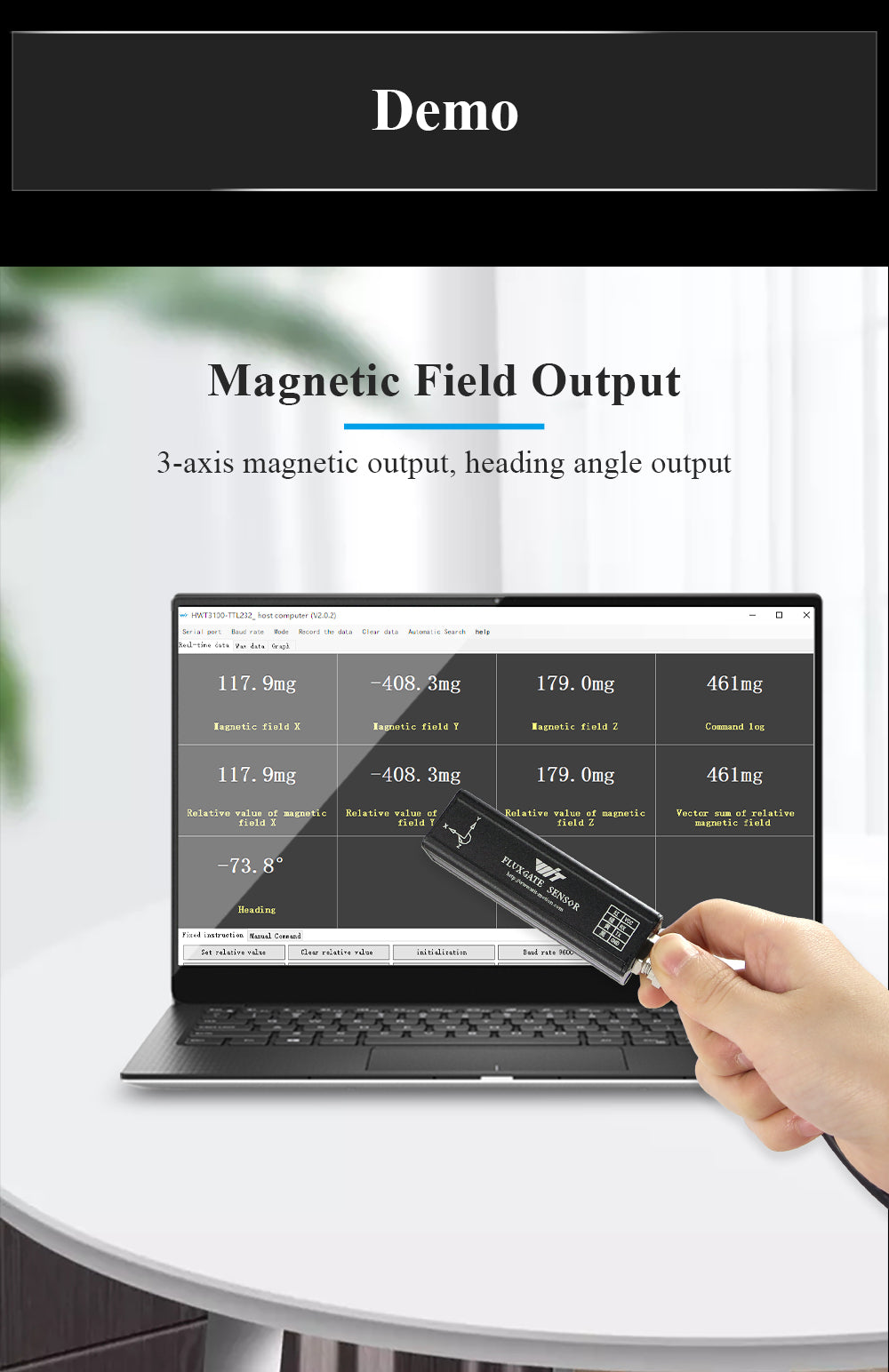 HWT3100 - TTL - Accelerometer+Inclinometer - mpu6050 - mpu9250+Angle Sensor Gyroscope for Arduino Magneometer.