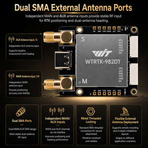 WitMotion Unicore UM982 UM980 Dual RTK GNSS Module High Precision Centimeter GPS BDS GLONASS Positioning Sensor Board