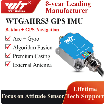 Industry-Grade Beidou WTGAHRS3 6-axis GPS-IMU Accelerometer+Gyros+Angle(Static 0.05°, Dynamic 0.1°)+Latitude and longitude, grou - WitMotion