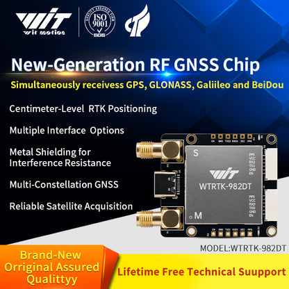 WitMotion Unicore UM982 UM980 Dual RTK GNSS Module High Precision Centimeter GPS BDS GLONASS Positioning Sensor Board