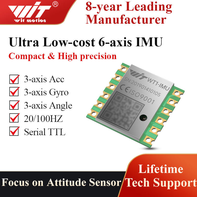 WT1-IMU MPU-6050 MPU6050 6-axis Dual-axis accelerometer, gyroscope sen ...