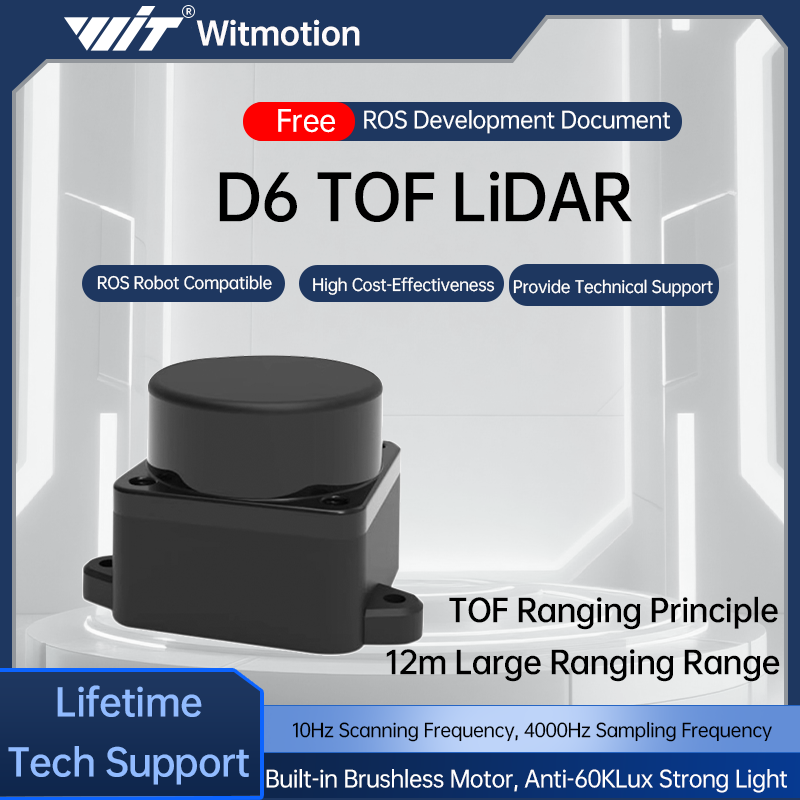 WitMotion dTOF laser lidar sensor module outdoor Light resistance 60Klx 5000Hz 12m 360° Scanning support ROS1 ROS2 Arduino - WitMotion ShenZhen CO.,LTD