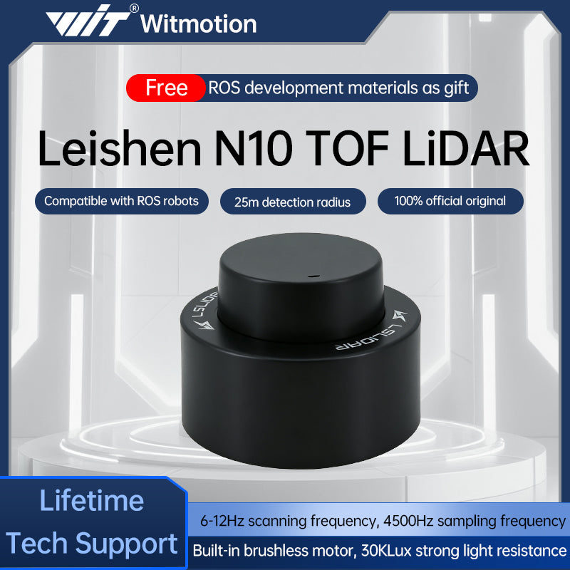 Lslidar N10 360° TOF Lidar Sensor 25m Waterproof Anti-glare Laser Radar Support ROS1 ROS2 Indoor Outdoor - WitMotion ShenZhen CO.,LTD