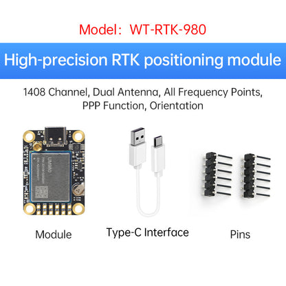 WITMOTION RTK GNSS/INS Module UM982 ZED-F9P High-precision Centimeter-level Differential Relative Positioning and Orientation UM980