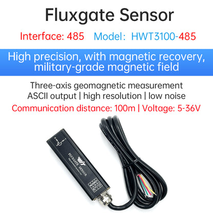 WitMotion HWT3100 three-axis electronic compass geomagnetic sensor PNI magnetometer heading angle fluxgate, 3D space magnetic field measurement