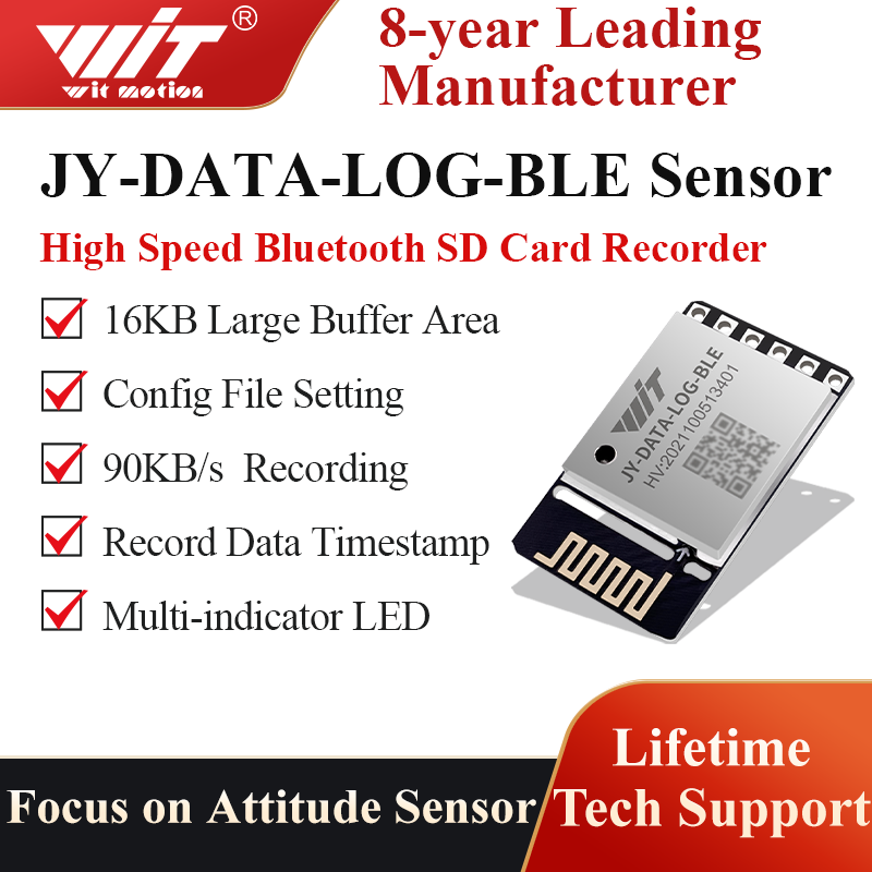 WitMotion JY-DATA-LOG serial data recorder high-speed SD card flash storage Bluetooth BLE5.0 black box module