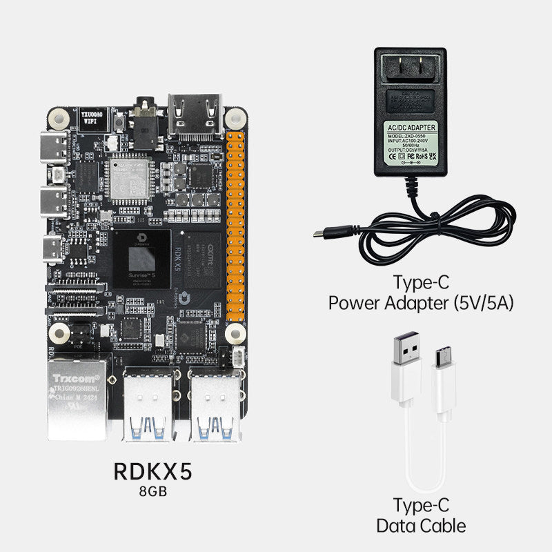 D-Robotics RDK X5 Robot Dev Kit 8GB RAM AI Large Model Sunrise 5 Chip 10TOPS Octa-core Cortex A55 for Edge Computing Projects - WitMotion ShenZhen CO.,LTD