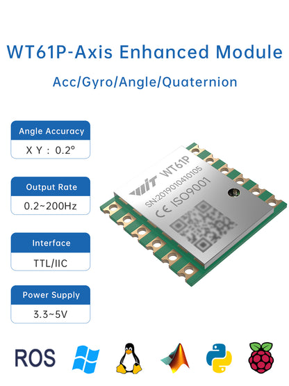 [WT61] High-Stability Acc+Gyro+Angle, MPU6050 AHRS IMU for PC/Arduino/Raspberry Pi - WitMotion ShenZhen CO.,LTD