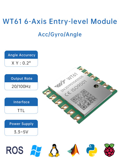 [WT61] High-Stability Acc+Gyro+Angle, MPU6050 AHRS IMU for PC/Arduino/Raspberry Pi - WitMotion ShenZhen CO.,LTD