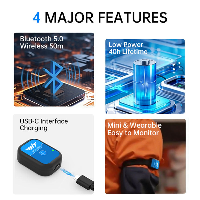 Accelerometer sensor+Inclinometer with Ble 5.0 and Compact size