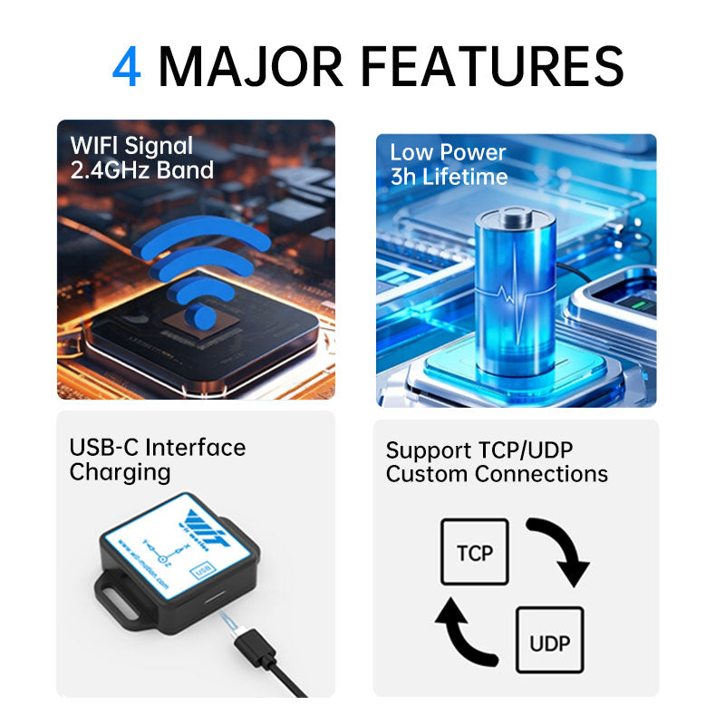 [WT901WIFI] MPU9250 9-axis WiFi wireless sensor, 3-axis Angular Velocity+Acc+Angle+Magnet Field - WitMotion ShenZhen CO.,LTD