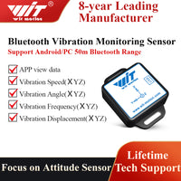 WTVB01-BT50 Bluetooth 50m Wireless Multi-connected Vibration Sensor, 3-axis Vibration Displacement + Speed + Amplitude+Angle