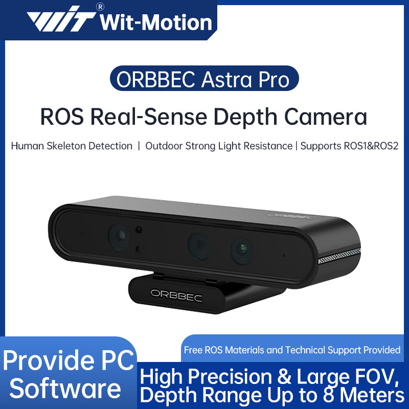 ORBBEC ASTRA Pro 3D Depth Camera Module 0.6-8M Range For AI Robot Raspberry PI Drones Development Face Recognition With ROS1ROS2 - WitMotion ShenZhen CO.,LTD