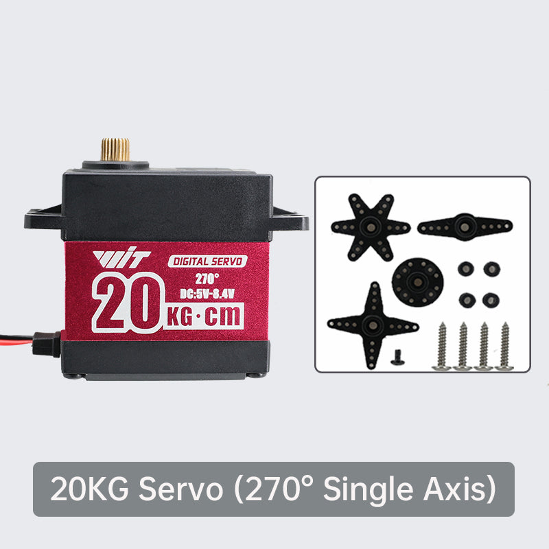 WitMotion Waterproof Servo 20Kg High Speed servo Pro Metal Gear Digital Servo Baja Servo For 1/8 1/10 Scale RC Cars Robot Arm - WitMotion ShenZhen CO.,LTD