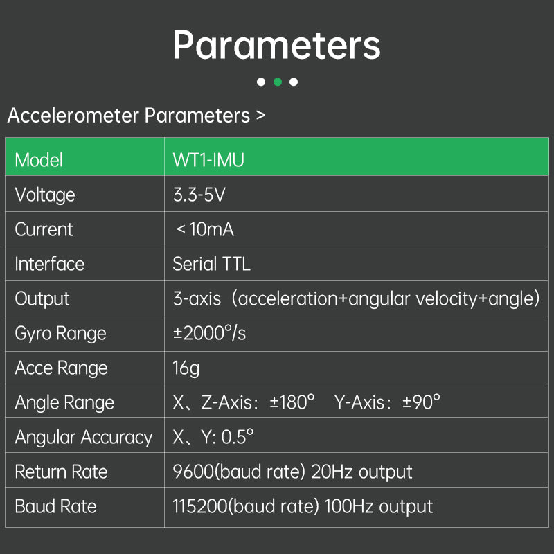 WT1 - IMU - Accelerometer+Inclinometer - mpu6050 - mpu9250+Angle Sensor Gyroscope for Arduino Magneometer.