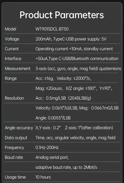 WT901SDCL - BT50 - Accelerometer+Inclinometer - mpu6050 - mpu9250+Angle Sensor Gyroscope for Arduino Magneometer.