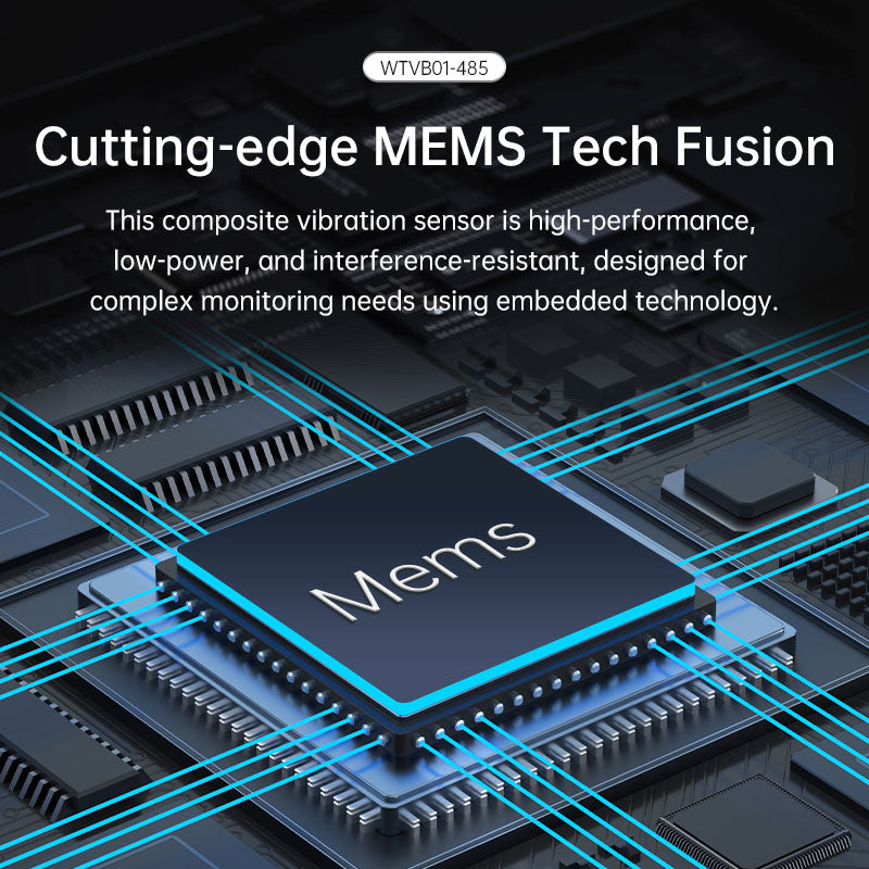 [WTVB02-485] 3 xial Vibration Disp+Speed+Amplitude IP68 Waterproof Sensor