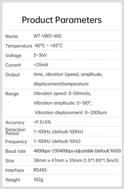 WTVB01 - 485 M(1m) - Accelerometer+Inclinometer - mpu6050 - mpu9250+Angle Sensor Gyroscope for Arduino Magneometer.