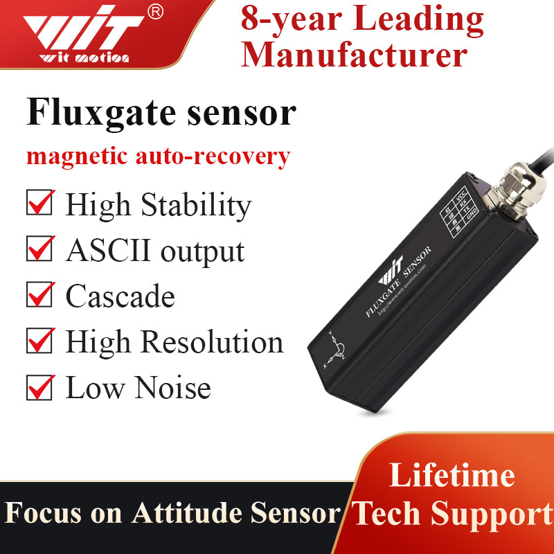 WitMotion HWT3100-TTL/485 three-axis electronic compass geomagnetic sensor PNI magnetometer heading angle fluxgate, three-dimensional space magnetic field size measurement, TTL output, 5V - WitMotion