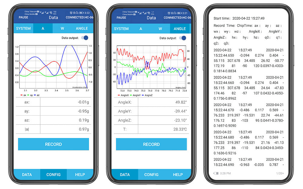 [Bluetooth Accelerometer+Inclinometer] BWT901CL MPU9250 High-Precision 9-Axis Gyroscope+Angle(XY 0.05° Accuracy)+Magnetometer with Kalman Filter, 200Hz High-Stability 3-axis IMU Sensor for Arduino - WitMotion