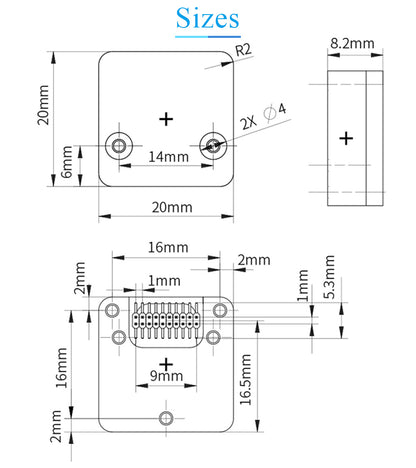 High-Precision Inclinometer HWT906 1000Hz Military-Grade Accelerometer+Digital Compass+Gyro,with Temperaturer Compensation - WitMotion