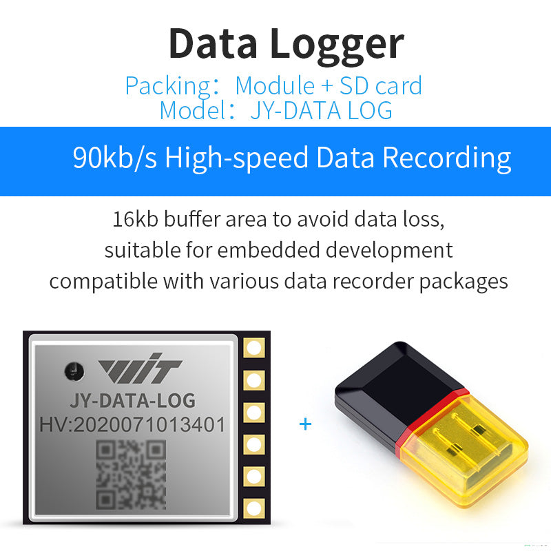WitMotion JY-DATA-LOG serial data recorder high-speed SD card flash storage Bluetooth BLE5.0 black box module
