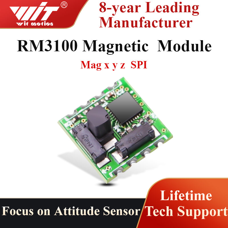 WitMotion RM3100 Military-Grade Magnetometer Compensation Chip, PNI RM3100 High-Accuracy Magnetometer Geomagnetism,SPI Interface - WitMotion