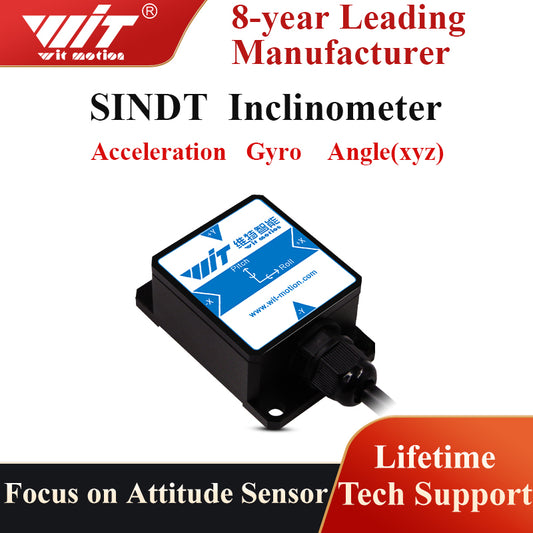 WitMotion SINDT Dual-axis AHRS 200Hz MPU6050 3-Axis Acceleration+Gyro+Quaternion+2-Axis Angle(XY 0.05°Accuracy), IP67 Waterproof - WitMotion