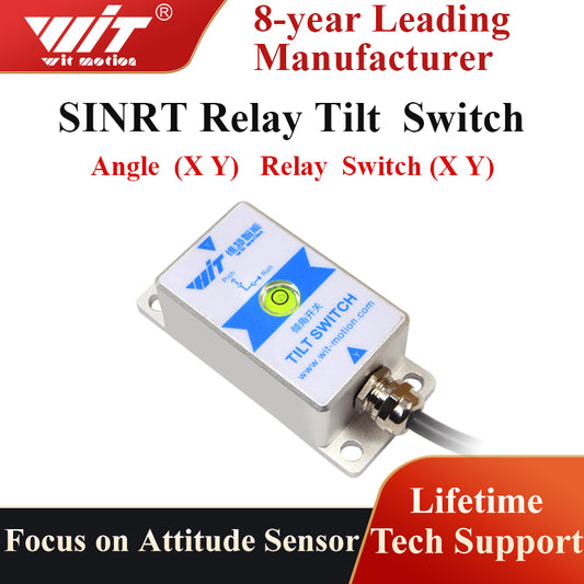 【SINRT Relay-Output-Type Tilt Switch】High-Precision Three-axis Analog (0.05° Accuracy) Security Inclinometer, Anti- Vibration Tilt Angle Alarm Sensor (IP67) for Building/Bridge Monitoring - WitMotion