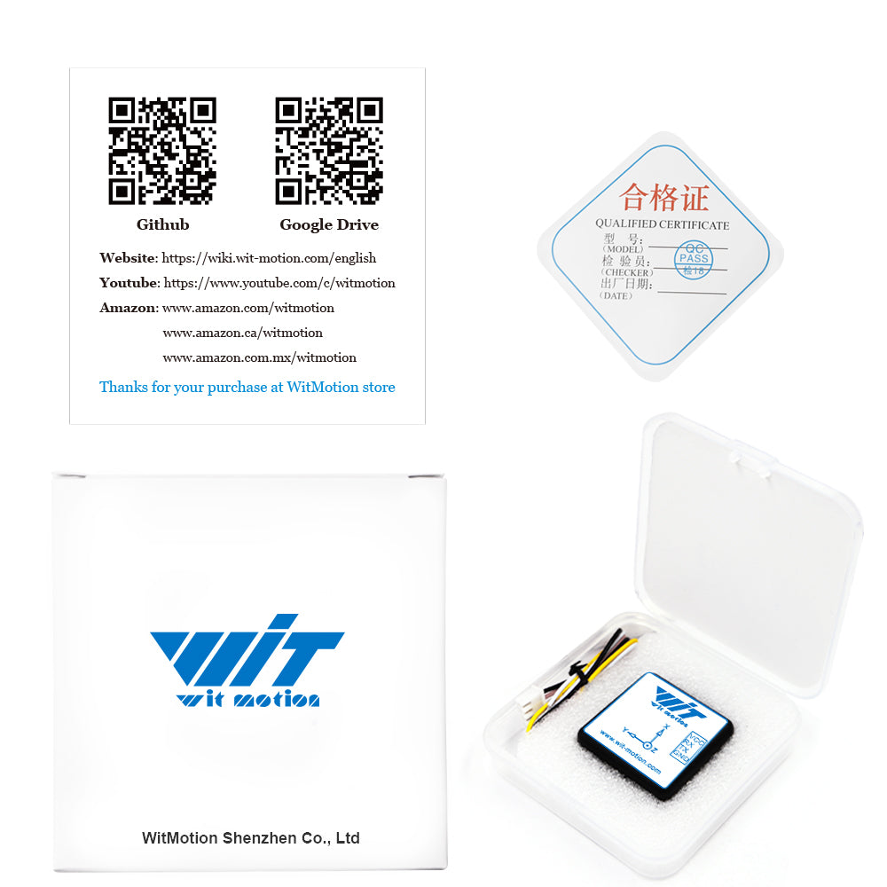 WitMotion WT901C 9-Axis Vibration Inclinometer MPU9250 High-Stability Acceleration+Gyro+Angle(XY 0.2° Z 1 ° Accuracy)+Digital Compass - WitMotion