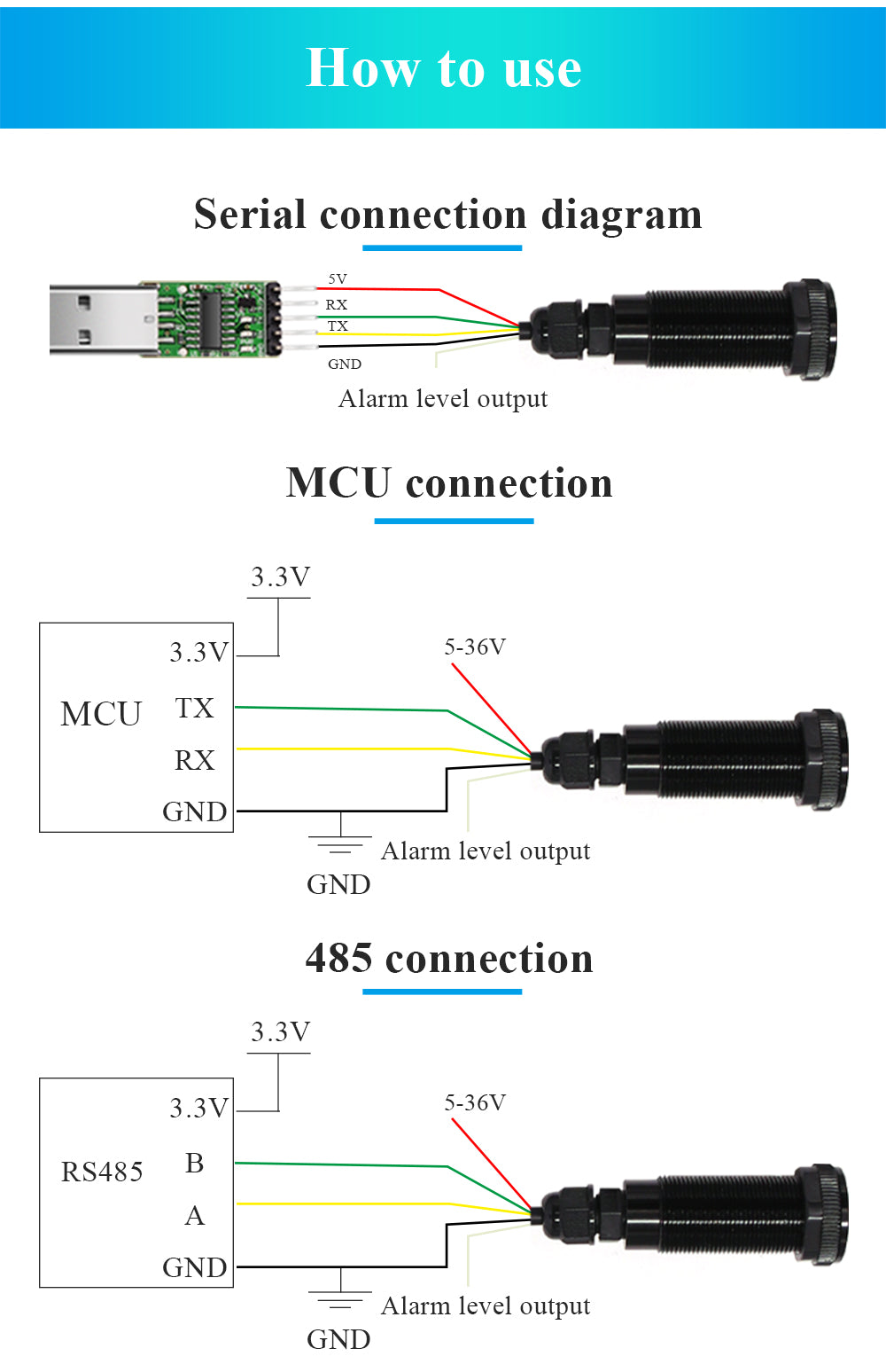 WitMotion Laser Distance Sensor WT53R Distance Module UART Output 5-36V (Laser Class 1, no harm to body or environment) - WitMotion