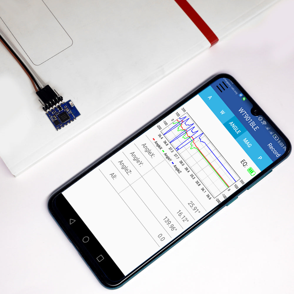 [Bluetooth 5.0 Accelerometer+Inclinometer] WT901BLE MPU9250 High-Precision  9-axis Gyroscope+Angle+Magnetometer with Kalman Filtering, AHRS IMU