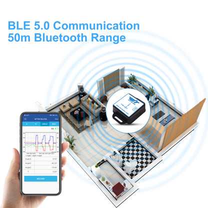 [Bluetooth Accelerometer+Inclinometer] BWT901CL MPU9250 High-Precision 9-Axis Gyroscope+Angle(XY 0.05° Accuracy)+Magnetometer with Kalman Filter, 200Hz High-Stability 3-axis IMU Sensor for Arduino - WitMotion