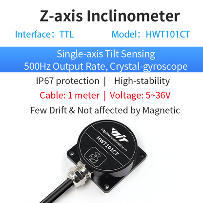 HWT101CT - TTL - Accelerometer+Inclinometer - mpu6050 - mpu9250+Angle Sensor Gyroscope for Arduino Magneometer.