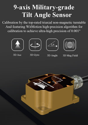 HWT9053 - 485 - Accelerometer+Inclinometer - mpu6050 - mpu9250+Angle Sensor Gyroscope for Arduino Magneometer.
