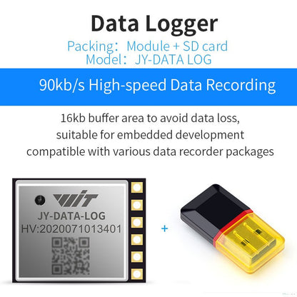 JY - DATA - LOG - Accelerometer+Inclinometer - mpu6050 - mpu9250+Angle Sensor Gyroscope for Arduino Magneometer.