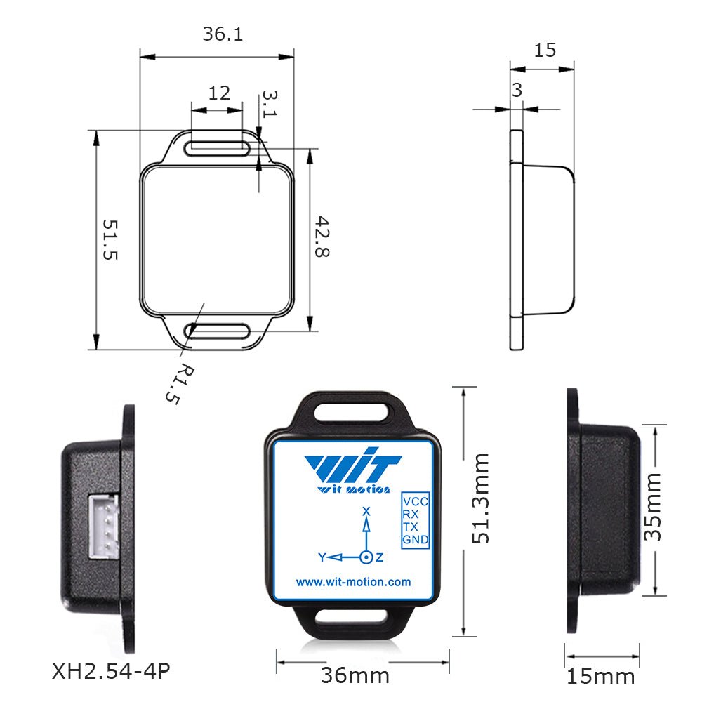WT901CTTL+TTLcable - Accelerometer+Inclinometer - mpu6050 - mpu9250+Angle Sensor Gyroscope for Arduino Magneometer.